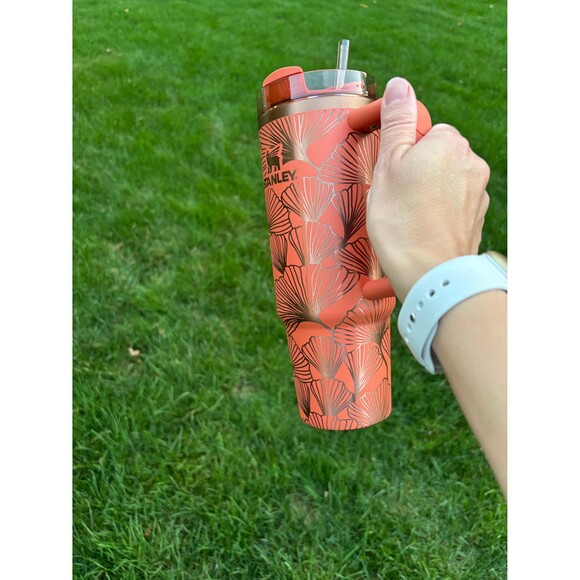 30oz Ginkgo Biloba Leaves Pumpkin Spice Stanley Fall Stanley Laser Engraved - Picture 2 of 9